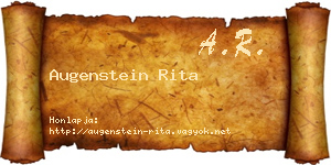 Augenstein Rita névjegykártya